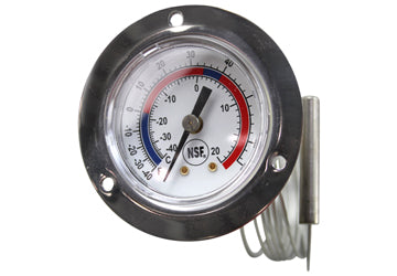 Thermometer,  Recessed 2' Dial, 3 ' Flange, 10' Capillary and Bulb    NRE # 090008