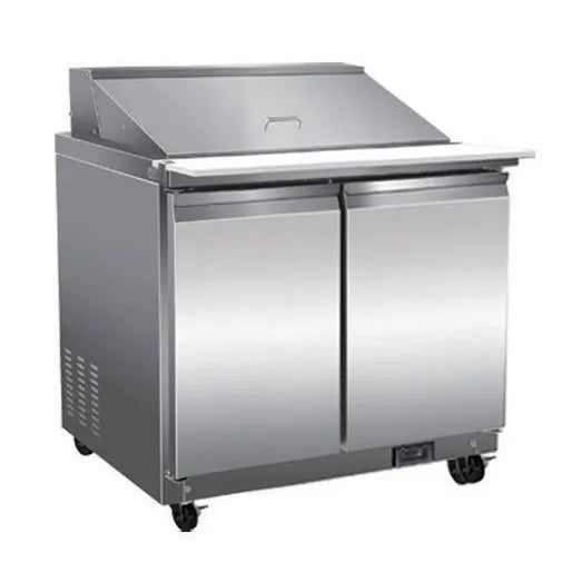 Sandwich/Salad Prep Table, NEW,  2 Door - Serware 15 pan - SP36-12M-HC - NRE # 006105