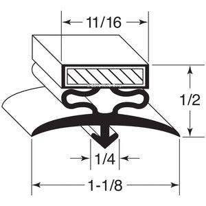 Polar King Door Gasket 46 3/4" x 79" OD , Grey