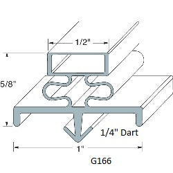 Door Gasket, G166, Walk In Refrigerators Coolers, Freezers