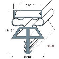 G180 30" x 67 " OD, Door Gasket , 3 sizes , magnet, triple Dart Mounted,