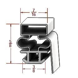 G254 Gasket Style, for refrigerators and freezers