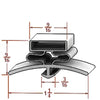 G670 38 1/2" x 79" OD , Door Gasket , Dart Mounted 3 sides, NRE # 307859