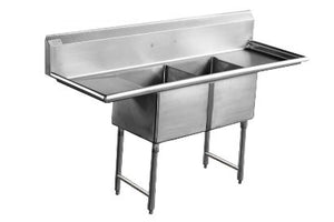 2 compartment sink