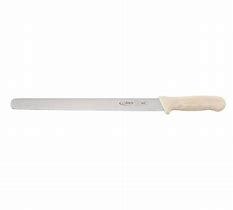 12" High Carbon Steel Roast Beef Slicing Knife with White Polypropylene Handle, NRE # 013015