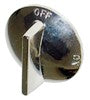 KNOB , 2" DIA , Chrome  OFF-ON, MOUNT .240" , FLAT DOWN , NRE # 030637