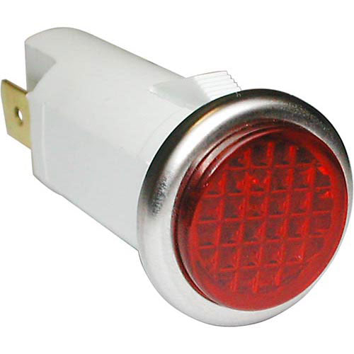 Light, Indicator, Red, 250V 1/3W,  3/16