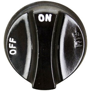 Knob, Valve , 2" Diameter, Black, Off-On-SIM  NRE # 050023