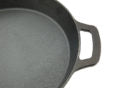 ﻿Cast Iron Skillet, 10" Round  Designed to last for generations, FireIron™ cast iron pans are pre-seasoned and induction ready. Great for kitchen-to-table service.  Fine, smooth surface for excellent sear; also sauté, fry, boil, braise, bake and roast Widened handle with thumbrest for comfortable grip and better handling Induction ready; multiple cooking surfaces compatible NRE # 018601  Winco # CAST-10