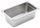 Food Pan, S/S - 1/4 size x  4" deep - 3 qt. cap  -  NRE # 018818