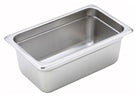 Food Pan - 1/4 size x  4" deep - 3 qt. cap - S/S  -  NRE # 018818