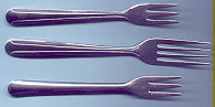 Windsor Med Weight Oyster/Cocktail Forks , 3 tine ,  5 3/4" long  NRE # 012020