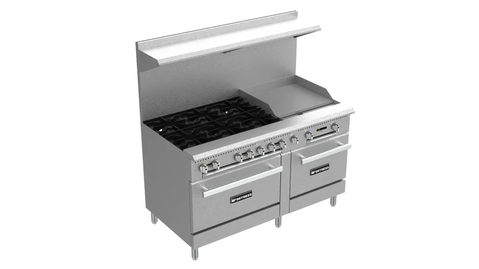 60" Range, 6 burners, 24 grill